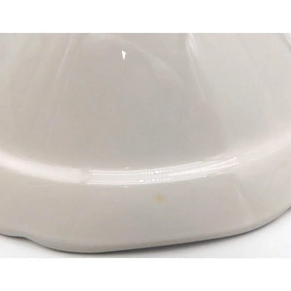 F.W. Woolworth Company White Blue Onion Serving Bowl Floral Korea Vintage